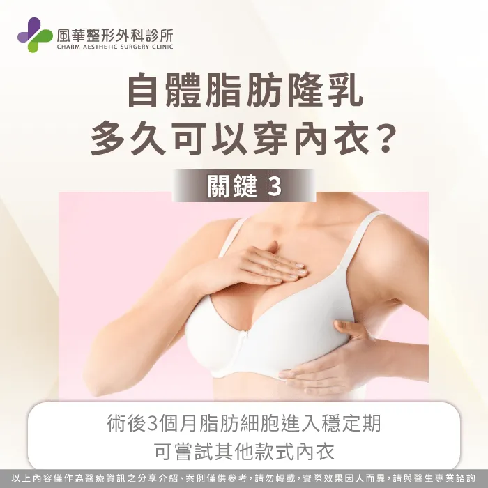 術後3個月可自由嘗試其他款式內衣-自體脂肪隆乳多久可以穿內衣